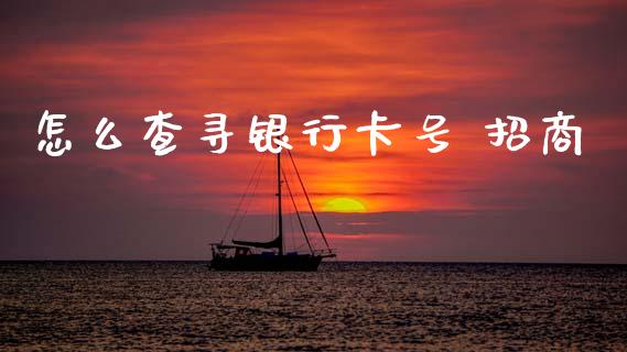 怎么查寻银行卡号 招商_https://cj007.lansai.wang_金融监管_第1张