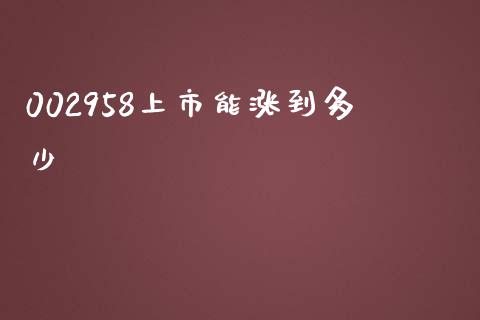 002958上市能涨到多少_https://cj007.lansai.wang_全球市场_第1张