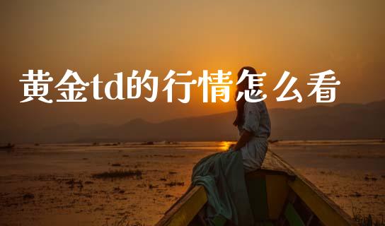 黄金td的行情怎么看_https://cj007.lansai.wang_债券资讯_第1张