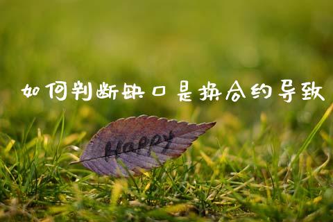 如何判断缺口是换合约导致_https://cj007.lansai.wang_金融监管_第1张