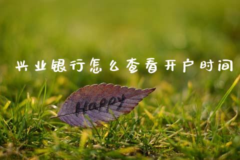 兴业银行怎么查看开户时间_https://cj007.lansai.wang_全球市场_第1张