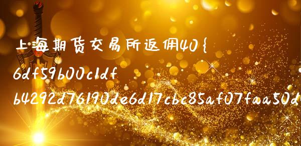上海期货交易所返佣40%_https://cj007.lansai.wang_外汇交易_第1张