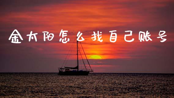 金太阳怎么找自己账号_https://cj007.lansai.wang_全球市场_第1张