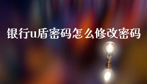 银行u盾密码怎么修改密码_https://cj007.lansai.wang_金融监管_第1张