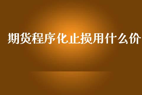 期货程序化止损用什么价_https://cj007.lansai.wang_金融监管_第1张
