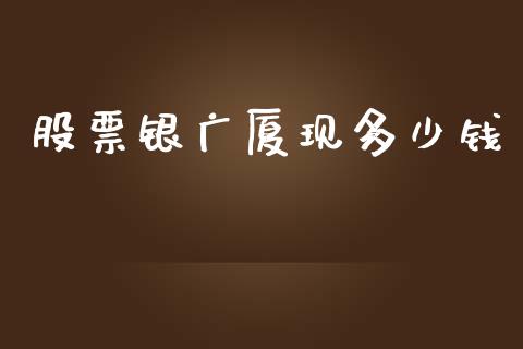 股票银广厦现多少钱_https://cj007.lansai.wang_金融监管_第1张