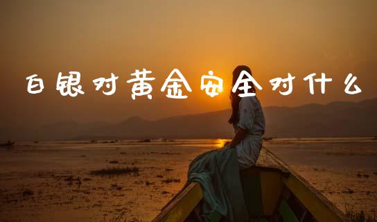 白银对黄金安全对什么_https://cj007.lansai.wang_金融监管_第1张