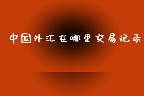 中国外汇在哪里交易记录_https://cj007.lansai.wang_外汇交易_第1张