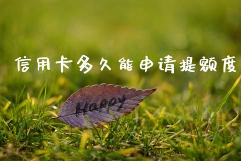 信用卡多久能申请提额度_https://cj007.lansai.wang_期货开户_第1张