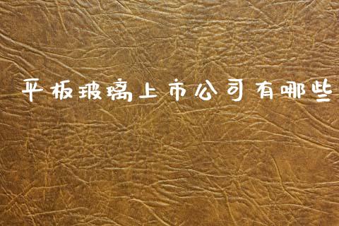 平板玻璃上市公司有哪些_https://cj007.lansai.wang_全球市场_第1张