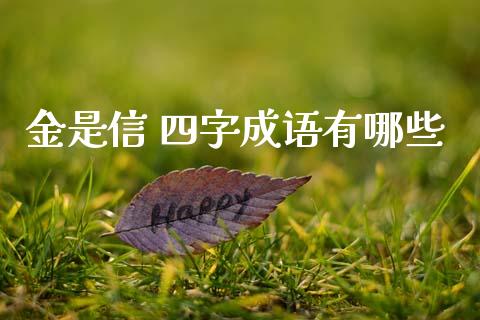 金是信 四字成语有哪些_https://cj007.lansai.wang_债券资讯_第1张