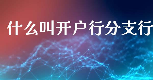 什么叫开户行分支行_https://cj007.lansai.wang_财经新闻_第1张