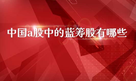 中国a股中的蓝筹股有哪些_https://cj007.lansai.wang_外汇交易_第1张