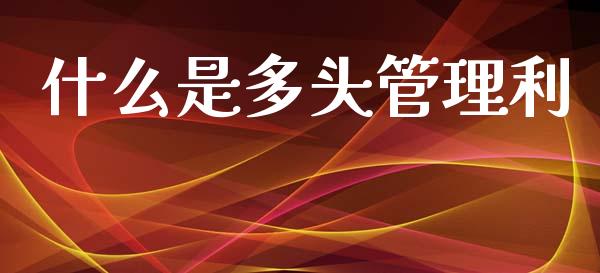 什么是多头管理利_https://cj007.lansai.wang_金融监管_第1张