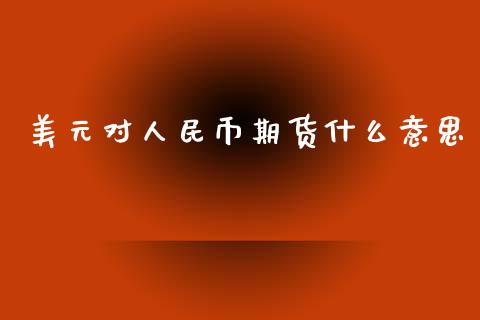 美元对人民币期货什么意思_https://cj007.lansai.wang_期货开户_第1张
