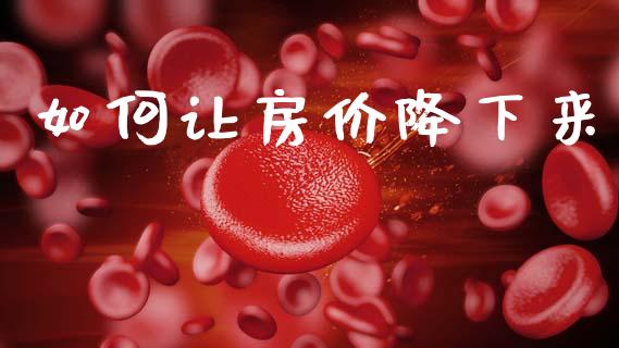 如何让房价降下来_https://cj007.lansai.wang_金融监管_第1张