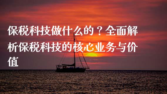 保税科技做什么的？全面解析保税科技的核心业务与价值_https://cj007.lansai.wang_财经新闻_第1张