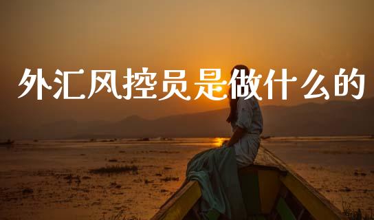 外汇风控员是做什么的_https://cj007.lansai.wang_期货开户_第1张