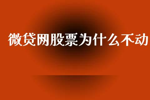 微贷网股票为什么不动_https://cj007.lansai.wang_全球市场_第1张