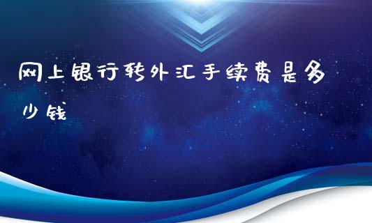 网上银行转外汇手续费是多少钱_https://cj007.lansai.wang_金融监管_第1张