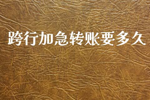跨行加急转账要多久_https://cj007.lansai.wang_债券资讯_第1张