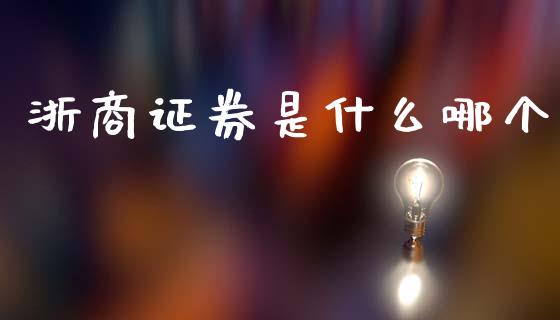 浙商证券是什么哪个_https://cj007.lansai.wang_金融监管_第1张