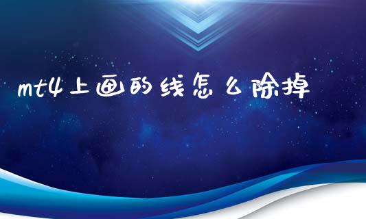 mt4上画的线怎么除掉_https://cj007.lansai.wang_财经新闻_第1张