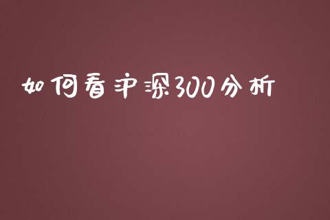 如何看沪深300分析_https://cj007.lansai.wang_外汇交易_第1张