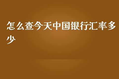 怎么查今天中国银行汇率多少_https://cj007.lansai.wang_外汇交易_第1张