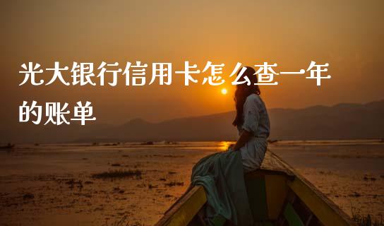 光大银行信用卡怎么查一年的账单_https://cj007.lansai.wang_全球市场_第1张