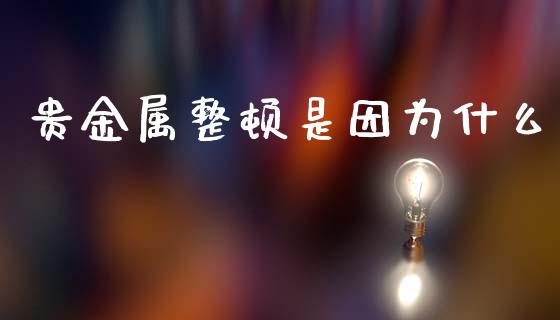 贵金属整顿是因为什么_https://cj007.lansai.wang_外汇交易_第1张