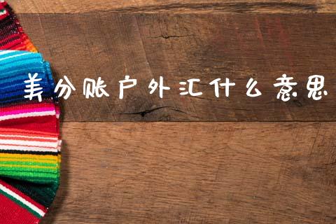 美分账户外汇什么意思_https://cj007.lansai.wang_债券资讯_第1张