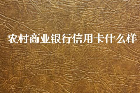 农村商业银行信用卡什么样_https://cj007.lansai.wang_债券资讯_第1张