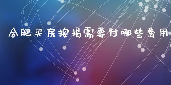 合肥买房按揭需要付哪些费用_https://cj007.lansai.wang_金融监管_第1张