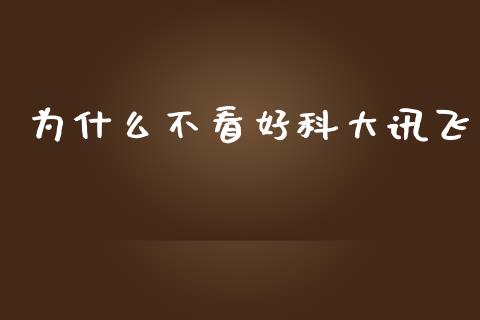 为什么不看好科大讯飞_https://cj007.lansai.wang_财经新闻_第1张