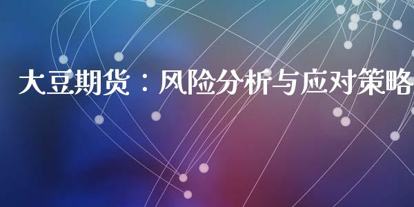 大豆期货：风险分析与应对策略_https://cj007.lansai.wang_金融监管_第1张
