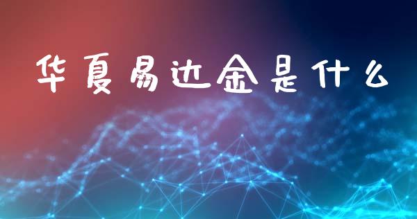 华夏易达金是什么_https://cj007.lansai.wang_财经新闻_第1张