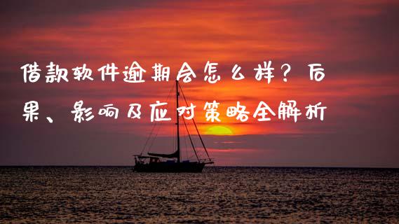 借款软件逾期会怎么样？后果、影响及应对策略全解析_https://cj007.lansai.wang_全球市场_第1张