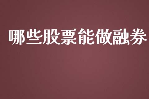 哪些股票能做融券_https://cj007.lansai.wang_外汇交易_第1张