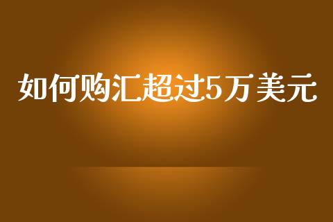 如何购汇超过5万美元_https://cj007.lansai.wang_财经新闻_第1张