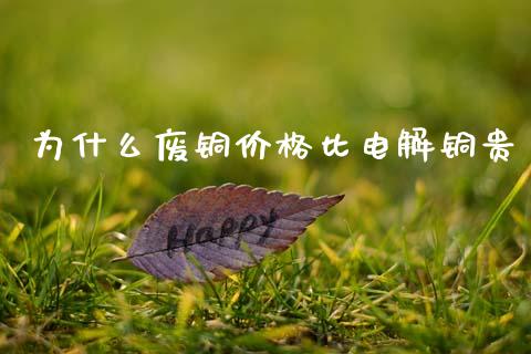 为什么废铜价格比电解铜贵_https://cj007.lansai.wang_金融监管_第1张