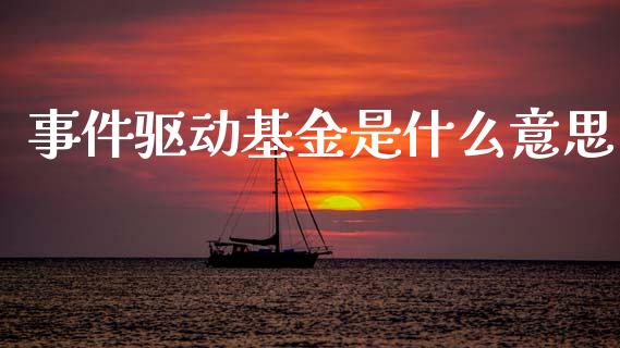 事件驱动基金是什么意思_https://cj007.lansai.wang_金融监管_第1张