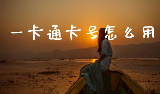 一卡通卡号怎么用_https://cj007.lansai.wang_财经新闻_第1张