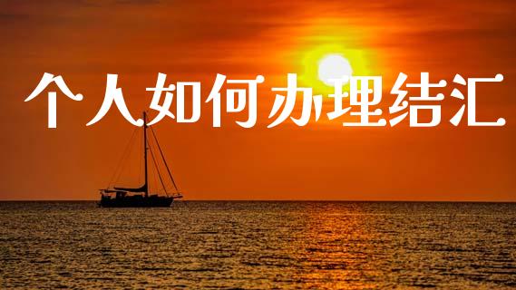 个人如何办理结汇_https://cj007.lansai.wang_财经新闻_第1张