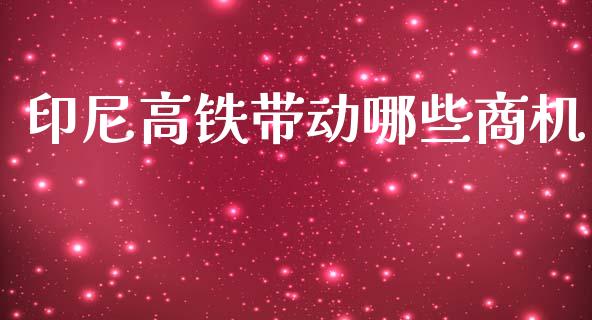 印尼高铁带动哪些商机_https://cj007.lansai.wang_金融监管_第1张