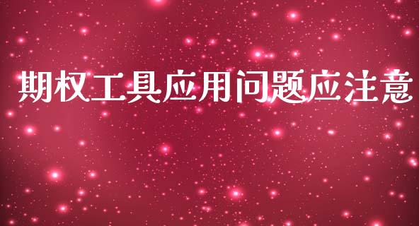期权工具应用问题应注意_https://cj007.lansai.wang_全球市场_第1张