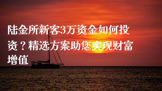 陆金所新客3万资金如何投资？精选方案助您实现财富增值_https://cj007.lansai.wang_全球市场_第1张