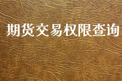 期货交易权限查询_https://cj007.lansai.wang_期货开户_第1张