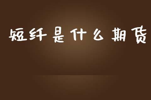 短纤是什么期货_https://cj007.lansai.wang_财经新闻_第1张