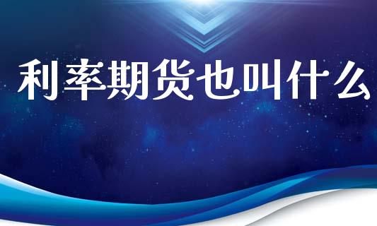 利率期货也叫什么_https://cj007.lansai.wang_债券资讯_第1张